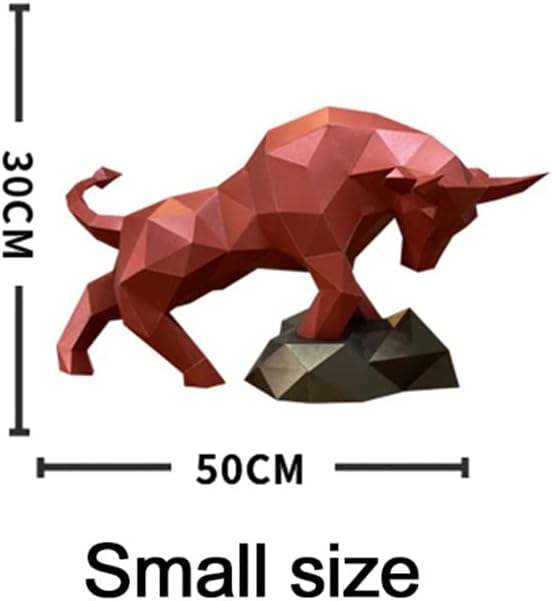 Modelo de papel de decoração de baixa poli de 50cm de bull bull para arte em casa, origami 3D de papel, DIY artesanato