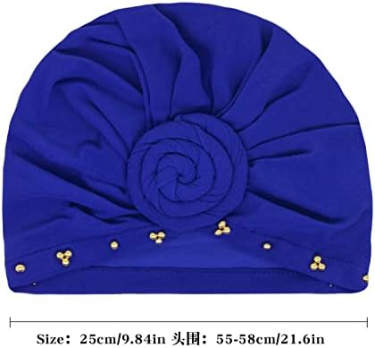 Chapéu de gorro de turbante feminino com capas de cabelo folgadas de cabeça folgada