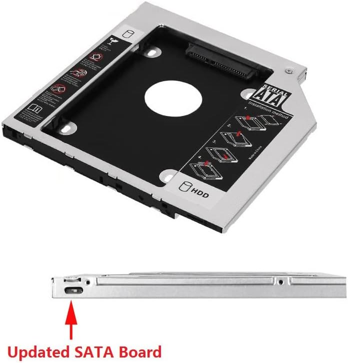 SATA 2º disco rígido HD HDD SSD Bandeja de quadros de baía óptica para HP Elitebook 2530p 2540p 2560p 2570p 2740p