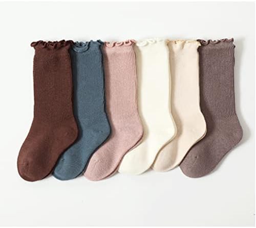 Adeimoo Baby Girls Cotton Socks Recém-nascido Mantenha as meias de meias de cores sólidas quentes para criança infantil