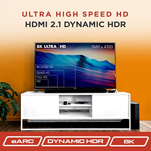 Ponto do comprador HDMI de alta velocidade 2,1 Cabo CL3 Classificado Dinâmico HDR 1,8m 8k 120Hz, 48