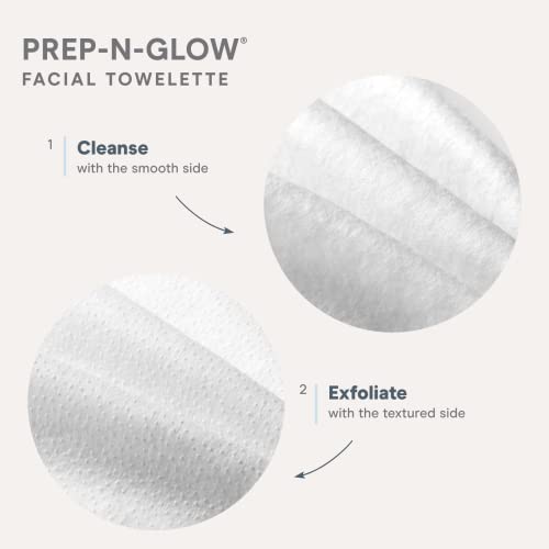 NUFace Prep-N-Glow Facial Towelette-Limpos faciais esfoliantes e hidratantes