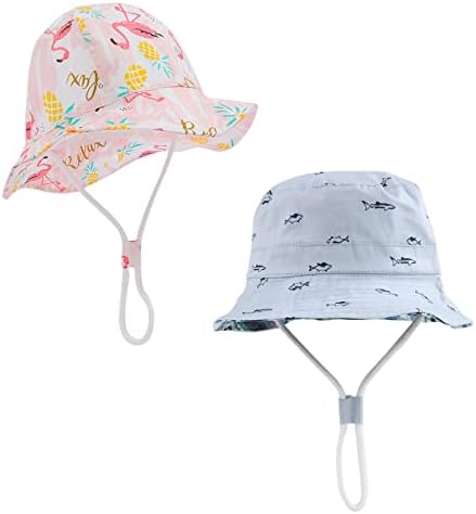 Summer bebê chapéu sol upf 50+ Proteção solar Ajusta Baby menino Capéu de praia Berga lareira Chandeiro