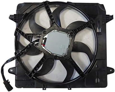 TYC 624080 Montagem do ventilador de resfriamento compatível com o Jeep Wrangler 2012-2018, preto