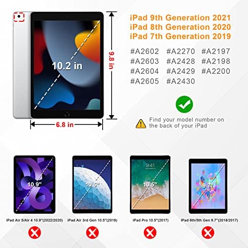 Caso fino híbrido fintie para iPad 9 / 8th / 7th Generation 10,2 polegadas + Caso infantil leve à prova de choque