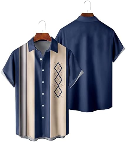 Mens camisas da moda Western Shirts Design de camisa para homens Executando camisa vintage Button Up camisetas impressas havaianas