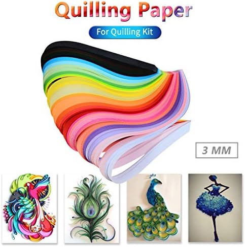 Yiisu ix0sx6 260pcs 26 cores tiras de quilling papel de quilling 3/5/7/10mm para kit de quilling