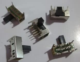 10pcs x dc 50v 0,5a dp3t 2p3t PCB Mini interruptor slide horizontal S23D05 -G4/5/9 8 8 Posições 3 posições