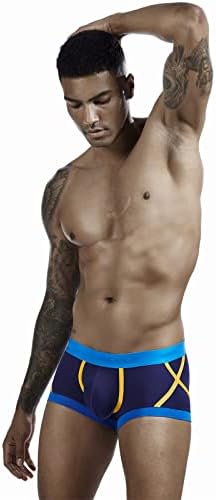 Roupa íntima atlética Homens masculinos respiráveis ​​confortáveis ​​na cintura baixa sexy respirável colorido