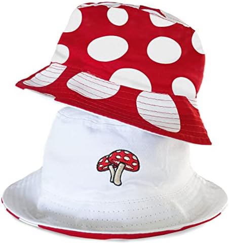 Chapéu de cogumelo de cogumelo reversível de 100 % de cogumelo de cogumelo cotagecore chapéu de tamanho