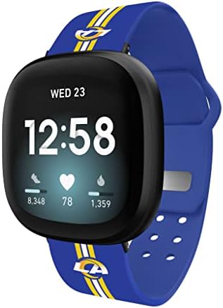 Time de jogo Los Angeles Rams HD Watch Band compatível com Fitbit Versa 3 e Sense