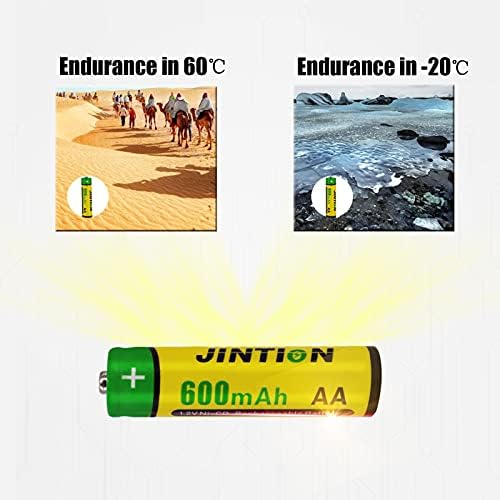 Baterias AA recarregáveis ​​para luzes para luz solar Substituição NICD AA 600mAh 1.2V Bateria AA Baterias