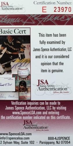 Chris Johnson assinou o Mini Capacete Jets de Nova York JSA - Mini capacetes autografados da NFL