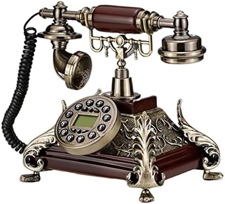 Gayouny Push-to-Dial Telefone Europeu Dial Wired Telepho