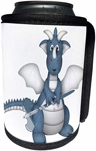 Ilustração de dragão azul e branco de 3drose