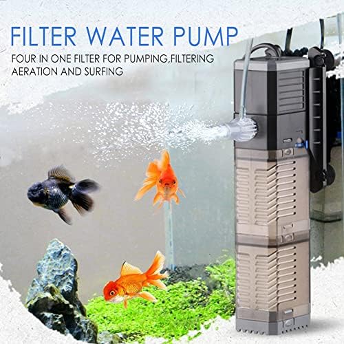 XXXDXDP Bomba de filtro de aquário 4 em 1 tanque de peixe submersível oxigênio de oxigênio interno bomba aquário