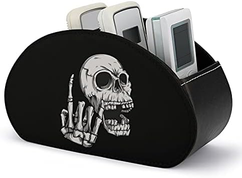 Rock 'n roll skull controle remoto titular caddy storage box de mesa de mesa para controles remotos de tv suprimentos