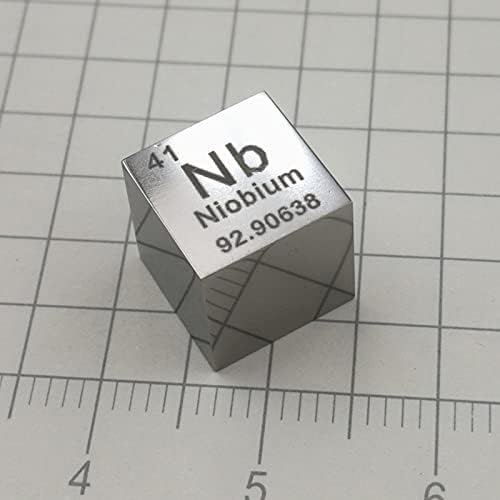 Jieoto 10 mm Cubo de metal niobium 99,99% Puro para material de experimento de laboratório, hobbies pessoais