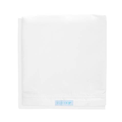 Folha de zíper extra do berço Quickzip - mais rápido, mais seguro e mais fácil lençóis de berço - branco