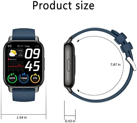 1,85 na tela colorida smartwatch para adultos homens mulheres, relógio inteligente, rastreadores de fitness,