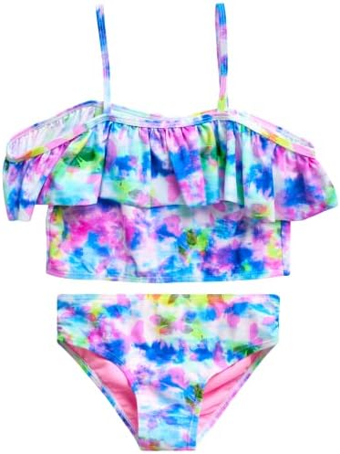 Toneiro limitado de meninas para meninas - UPF 50+ 2 peças Tankini Bikini Swimsuit