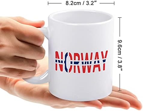 Tumbler de caneca de caneca da bandeira da Noruega Presente de chá de chá de chá engraçado com design de