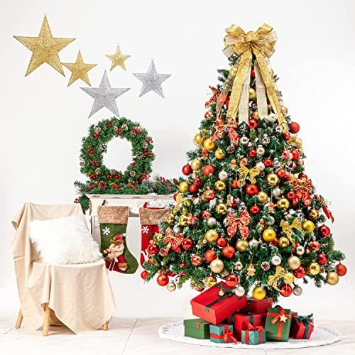 Topper de árvore de Natal, árvore de Natal de arco e arco de grinalda - 15 de largura, 30 de comprimento, arco