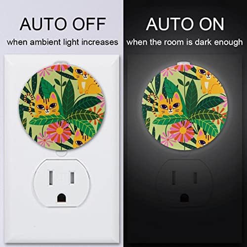2 Pacote de plug-in Nightlight LED Night Light com sensor de anoitecer para o amanhecer para o quarto de