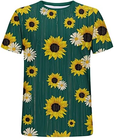 Camisa de verão masculina estampa floral com manga curta Camiseta de pescoço de gola de tamanho grande tampo casual