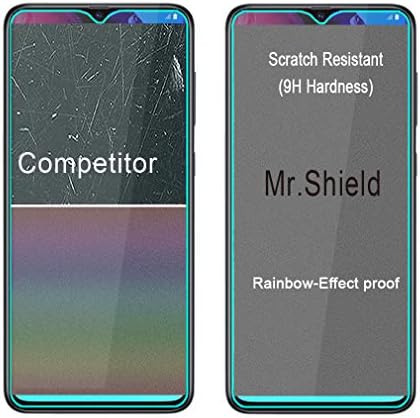 Mr.Shield [3-Pack] projetado para o Samsung Galaxy A20S [Protetor de tela de vidro temperado] com substituição