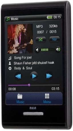 RCA M7204 4 GB Video mp3 player com tela de toque de 2,8 polegadas