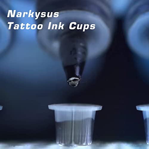 Narkysus 5pcs Tattoo Skin Practice Skin e 200pcs pequenas tampas de tinta de tatuagem descartáveis