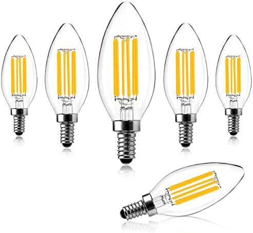 Lâmpadas de lâmpadas LED de lideradas por Spacelumen E12 LED de 60 watts de 60 watts de lustre de vela de vela de