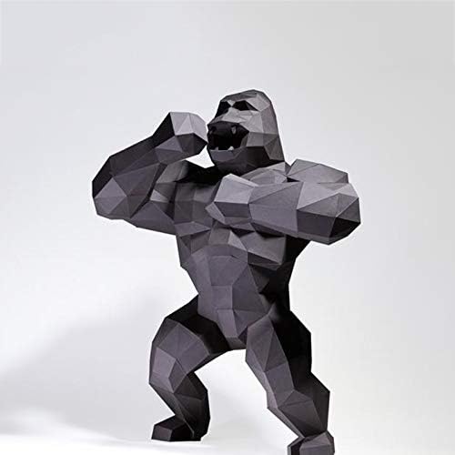 WLL-DP King Kong Orangotango 3D Escultura Diy PRESA DE PAPEL DIY PROTRAÇÃO Modelo de papel de papel geométrico decoração
