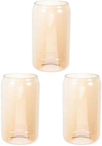 Festa de casamento de copos de vidro upkoch para casa de coquetel de coquetel de coquetéis de caneca de caneca de vidro Viagem de vidro Copo: jantar de bolha Cool Tumblers Soda Copa clássica de pérola transparente garrafa de água 3pcs