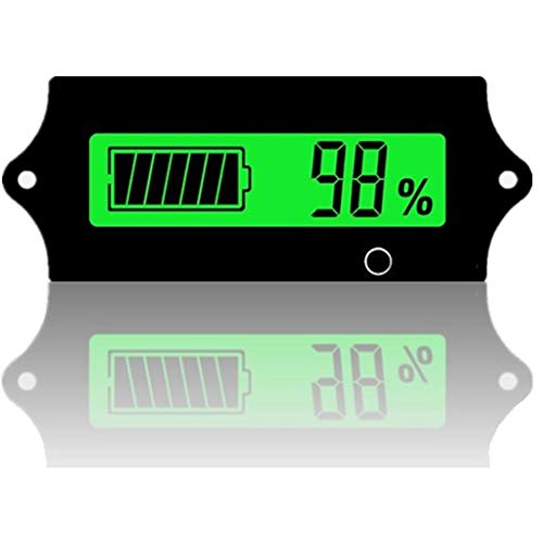 12V 24V 36V 48V Medidor de tensão da bateria RV com LCD Display Green Backlight, Monitor da bateria