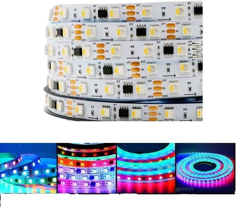 Acessórios para decoração de LED 5m WS2814A RGBW 4-em-1 LED tira DC12V-24V 5050SMD 60LEDS/M
