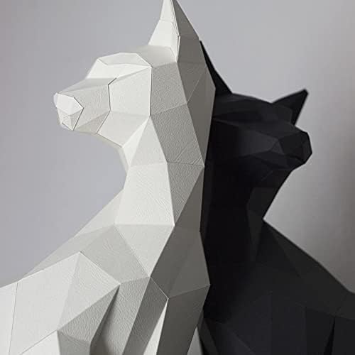 Modelo de papel de origami 3D, modelo de diy modelo 70 cm de altura de gato de altura