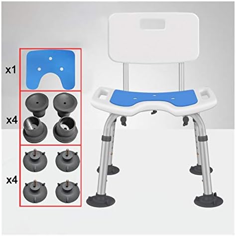 Uongfi banheiro ajustável assento não deslizamento cadeira de banho agachando o banheiro banheiro chuveiro