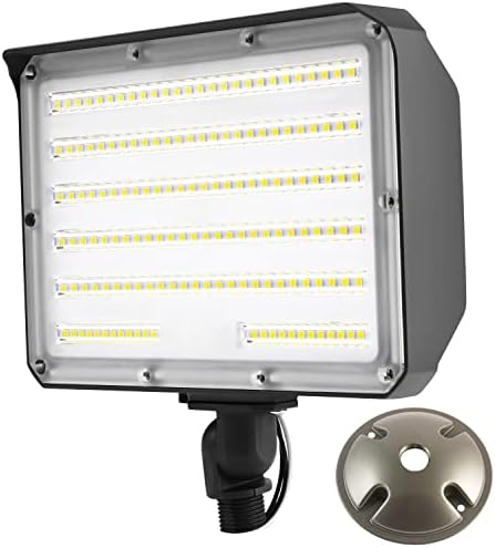 Dusk para Dawn Outdoor 100W Luz de inundação LED com articulações, 14000lm 1000W equivalente, 100-277V 5000K Luz