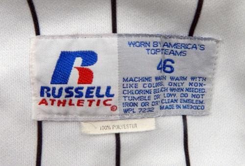 Júpiter Hammerheads 11 Game usou White Pinstripe Jersey USA Flag Patch 46 13 - Jerseys de MLB usados ​​para