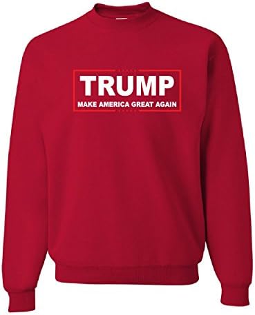 Tee Hunt Trump Crew Neck Sweatshirt Torne America Great Again novamente