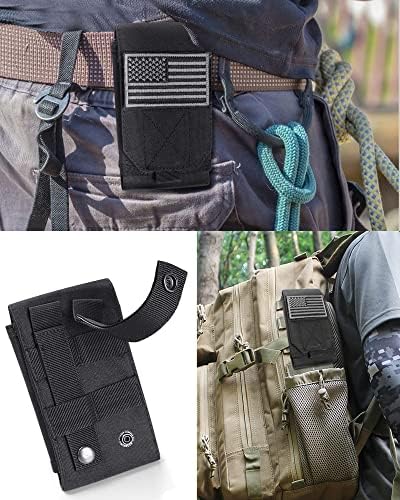 Caixa de bolsa de celular tática Molle Black Tactical, bolsa de coldre para telefone para uso à prova