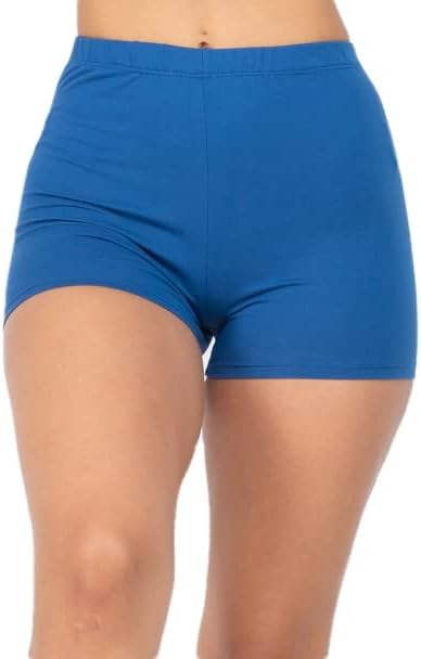 Shorts ativos básicos para mulheres de Edgelulu - cintura elástica leve leve, elástico, estirando calças