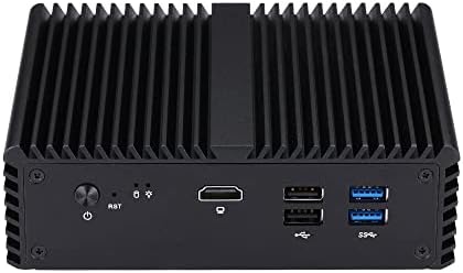 Inuomicro Mini PC sem fãs, Intel Celeron J4105, 5 LAN Mini Desktop Computer para construir roteador de firewall