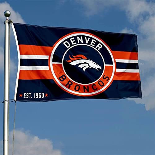 Denver Broncos Patch Button Circle Logo Bandeira grande 3x5 Banner