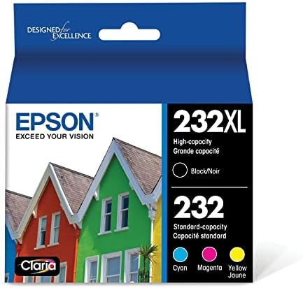 EPSON T232 CAPACIDADE padrão e alta capacidade de várias pacote preto e cartucho de tinta preta T232, alta capacidade