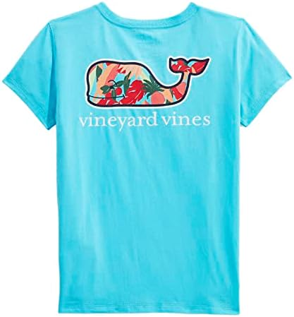 Vineyard Vines Firls 'La Palmeraie Whale enche a camiseta de bolso de manga curta