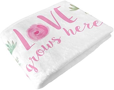 Sweet JoJo Designs Cactus Floral Girl Milestone Blanket Mensal do recém -nascido Memória do chá de chá