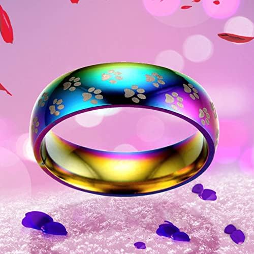 Tamanho 5 anéis para meninos Moda Fashion Colorful Titanium Steel Ring Engagement Casal Ring Jewelry Gifts